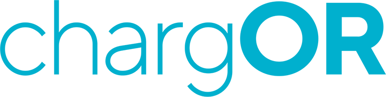 Logo chargOR in blu png