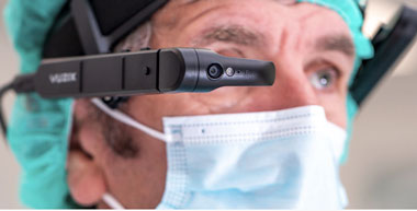 View of the smart glasses headcam