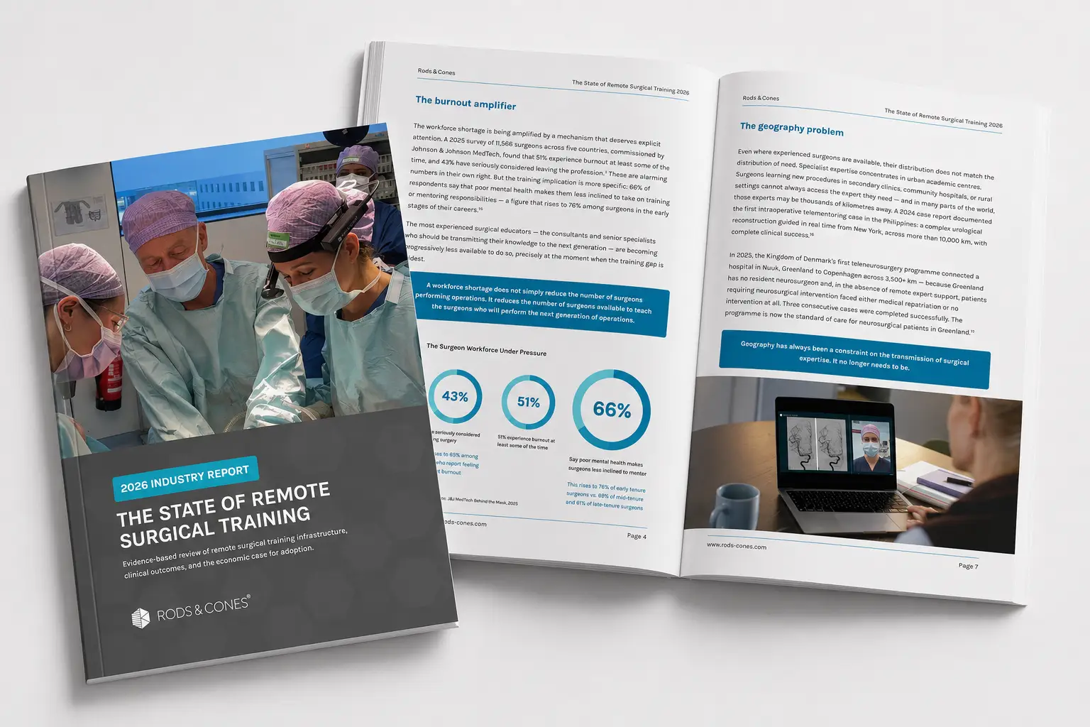 The evidence is in. Remote surgical training delivers equivalent outcomes to in-person teaching — at lower cost, across borders, and at scale. This report maps the clinical proof, the economics, and the technical standard that now defines the field.
